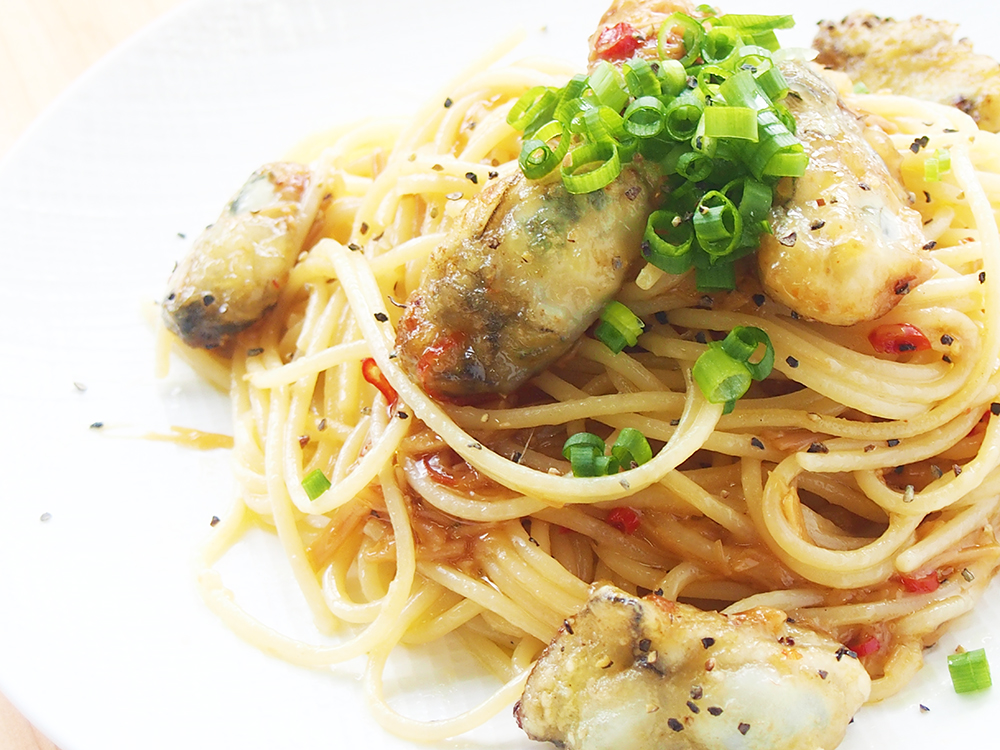 オススメレシピ】スタイチ風牡蠣のぺペロンチーノ – ニンニク、唐辛子